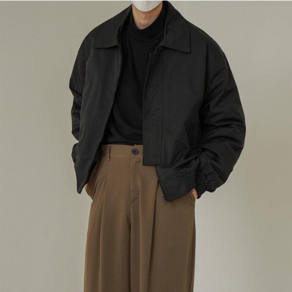 쿠젠 남자 캐주얼 포켓 블루종 베이직 자켓 -2color